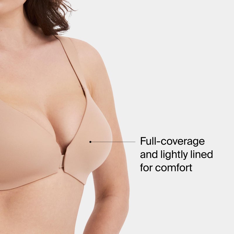 SPANXsmooth Bra-Llelujah! Lightly Lined Wireless - Full Coverage - Everyday T-Shirt Bra - Front Closure - Naked 2.0 34B - Image 3